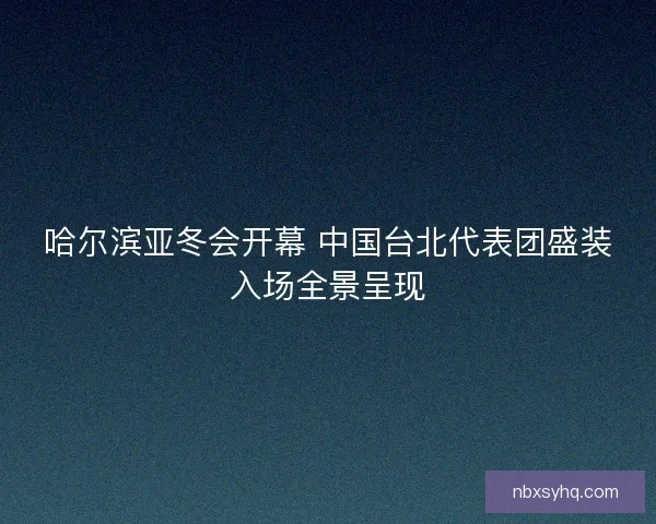 哈尔滨亚冬会开幕 中国台北代表团盛装入场全景呈现