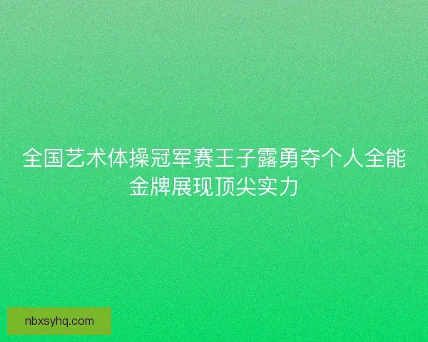 全国艺术体操冠军赛王子露勇夺个人全能金牌展现顶尖实力 全国艺术体操冠军赛王子露勇夺个人全能金牌展现顶尖实力
